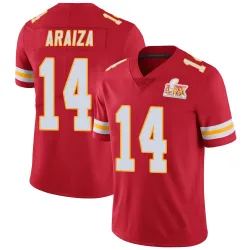 Men's Matt Araiza Kansas City Chiefs No.14 Limited Team Color Vapor Untouchable Super Bowl LIX Jersey - Red