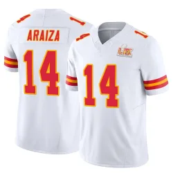 Men's Matt Araiza Kansas City Chiefs No.14 Limited Vapor F.U.S.E. Super Bowl LIX Jersey - White