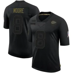 Men's Matt Moore Kansas City Chiefs No.8 Limited 2020 Salute To Service Jersey - Black