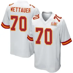 Men's McKade Mettauer Kansas City Chiefs No.70 Game Super Bowl LIX Jersey - White