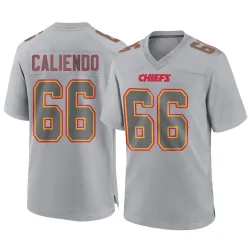 Men's Mike Caliendo Kansas City Chiefs No.66 Game Atmosphere Fashion Jersey - Gray