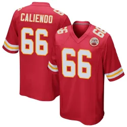 Men's Mike Caliendo Kansas City Chiefs No.66 Game Team Color Jersey - Red