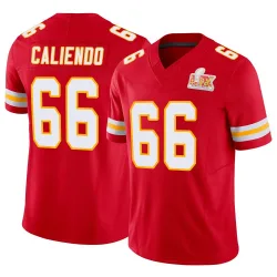 Men's Mike Caliendo Kansas City Chiefs No.66 Limited Vapor F.U.S.E. Super Bowl LIX Jersey - Red