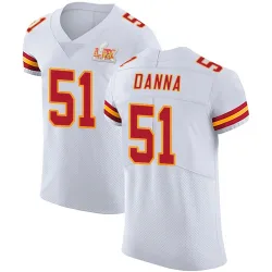 Men's Mike Danna Kansas City Chiefs No.51 Elite Vapor Untouchable Super Bowl LIX Jersey - White