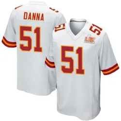 Men's Mike Danna Kansas City Chiefs No.51 Game Super Bowl LIX Jersey - White