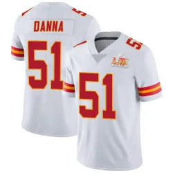 Men's Mike Danna Kansas City Chiefs No.51 Limited Vapor Untouchable Super Bowl LIX Jersey - White