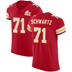 Men's Mitchell Schwartz Kansas City Chiefs No.71 Elite Team Color Vapor Untouchable Super Bowl LIX Jersey - Red