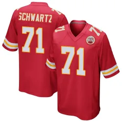 Men's Mitchell Schwartz Kansas City Chiefs No.71 Game Team Color Jersey - Red
