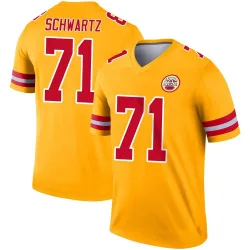 Men's Mitchell Schwartz Kansas City Chiefs No.71 Legend Inverted Jersey - Gold