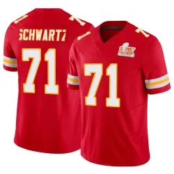 Men's Mitchell Schwartz Kansas City Chiefs No.71 Limited Vapor F.U.S.E. Super Bowl LIX Jersey - Red