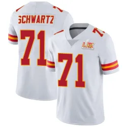 Men's Mitchell Schwartz Kansas City Chiefs No.71 Limited Vapor Untouchable Super Bowl LIX Jersey - White