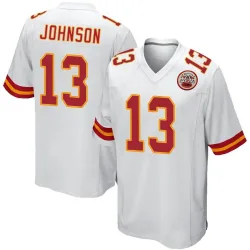 Men's Nazeeh Johnson Kansas City Chiefs No.13 Game Jersey - White