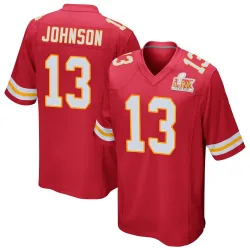 Men's Nazeeh Johnson Kansas City Chiefs No.13 Game Team Color Super Bowl LIX Jersey - Red