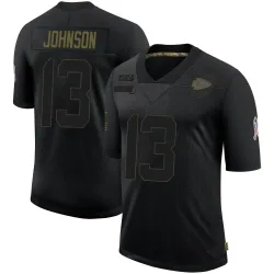 Men's Nazeeh Johnson Kansas City Chiefs No.13 Limited 2020 Salute To Service Jersey - Black