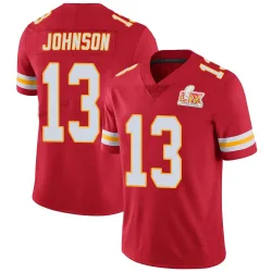 Men's Nazeeh Johnson Kansas City Chiefs No.13 Limited Team Color Vapor Untouchable Super Bowl LIX Jersey - Red