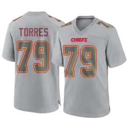 Men's Nick Torres Kansas City Chiefs No.79 Game Atmosphere Fashion Jersey - Gray
