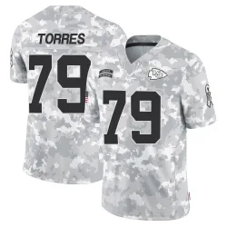 Men's Nick Torres Kansas City Chiefs No.79 Limited 2024 Salute to Service Jersey - Arctic Camo