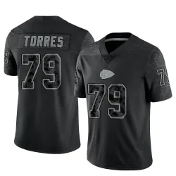 Men's Nick Torres Kansas City Chiefs No.79 Limited Reflective Jersey - Black
