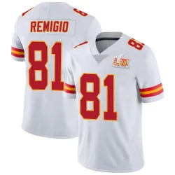 Men's Nikko Remigio Kansas City Chiefs No.81 Limited Vapor Untouchable Super Bowl LIX Jersey - White