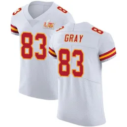 Men's Noah Gray Kansas City Chiefs No.83 Elite Vapor Untouchable Super Bowl LIX Jersey - White