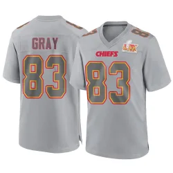 Men's Noah Gray Kansas City Chiefs No.83 Game Atmosphere Fashion Super Bowl LIX Jersey - Gray