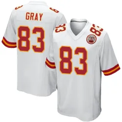 Men's Noah Gray Kansas City Chiefs No.83 Game Jersey - White