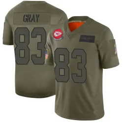 Men's Noah Gray Kansas City Chiefs No.83 Limited 2019 Salute to Service Jersey - Camo