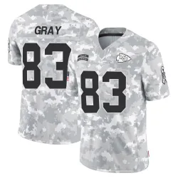 Men's Noah Gray Kansas City Chiefs No.83 Limited 2024 Salute to Service Jersey - Arctic Camo