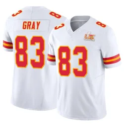 Men's Noah Gray Kansas City Chiefs No.83 Limited Vapor F.U.S.E. Super Bowl LIX Jersey - White