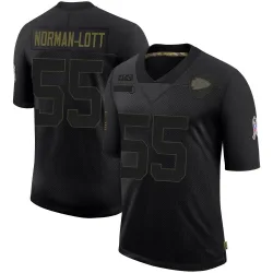 Men's Omarr Norman-Lott Kansas City Chiefs No.55 Limited 2020 Salute To Service Jersey - Black