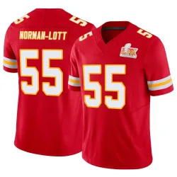 Men's Omarr Norman-Lott Kansas City Chiefs No.55 Limited Vapor F.U.S.E. Super Bowl LIX Jersey - Red