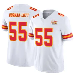 Men's Omarr Norman-Lott Kansas City Chiefs No.55 Limited Vapor F.U.S.E. Super Bowl LIX Jersey - White