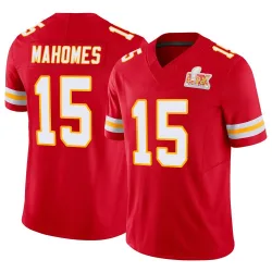 Men's Patrick Mahomes Kansas City Chiefs No.15 Limited Vapor F.U.S.E. Super Bowl LIX Jersey - Red