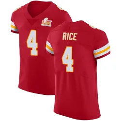Men's Rashee Rice Kansas City Chiefs No.4 Elite Team Color Vapor Untouchable Super Bowl LIX Jersey - Red
