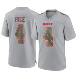 Men's Rashee Rice Kansas City Chiefs No.4 Game Atmosphere Fashion Jersey - Gray
