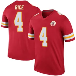 Men's Rashee Rice Kansas City Chiefs No.4 Legend Color Rush Jersey - Red