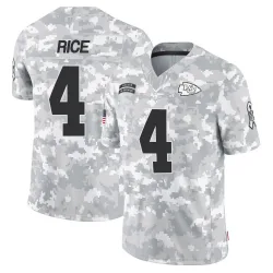 Men's Rashee Rice Kansas City Chiefs No.4 Limited 2024 Salute to Service Jersey - Arctic Camo