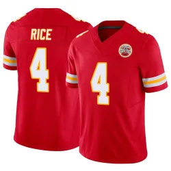 Men's Rashee Rice Kansas City Chiefs No.4 Limited Vapor F.U.S.E. Jersey - Red