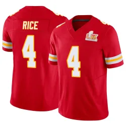 Men's Rashee Rice Kansas City Chiefs No.4 Limited Vapor F.U.S.E. Super Bowl LIX Jersey - Red