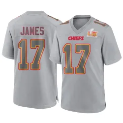 Men's Richie James Kansas City Chiefs No.17 Game Atmosphere Fashion Super Bowl LIX Jersey - Gray