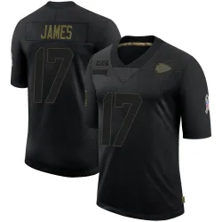 Men's Richie James Kansas City Chiefs No.17 Limited 2020 Salute To Service Jersey - Black