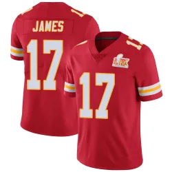 Men's Richie James Kansas City Chiefs No.17 Limited Team Color Vapor Untouchable Super Bowl LIX Jersey - Red