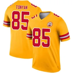Men's Robert Tonyan Kansas City Chiefs No.85 Legend Inverted Jersey - Gold