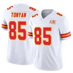 Men's Robert Tonyan Kansas City Chiefs No.85 Limited Vapor F.U.S.E. Super Bowl LIX Jersey - White