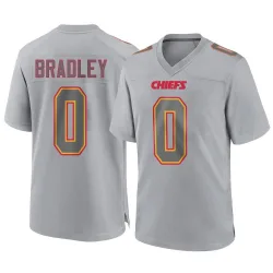 Men's Shaun Bradley Kansas City Chiefs No.0 Game Atmosphere Fashion Jersey - Gray