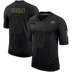 Men's Shaun Bradley Kansas City Chiefs No.0 Limited 2020 Salute To Service Jersey - Black