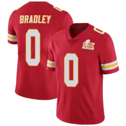 Men's Shaun Bradley Kansas City Chiefs No.0 Limited Team Color Vapor Untouchable Super Bowl LIX Jersey - Red