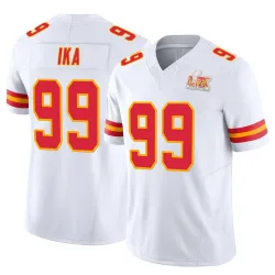Men's Siaki Ika Kansas City Chiefs No.99 Limited Vapor F.U.S.E. Super Bowl LIX Jersey - White