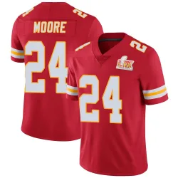 Men's Skyy Moore Kansas City Chiefs No.24 Limited Team Color Vapor Untouchable Super Bowl LIX Jersey - Red