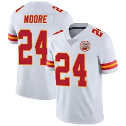 Men's Skyy Moore Kansas City Chiefs No.24 Limited Vapor Untouchable Jersey - White
